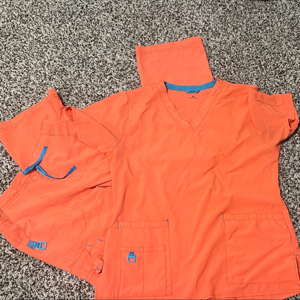 Carhartt Women's Orange Scrub Set